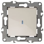 12-1102-02 ЭРА 12 Выключатель с подсветкой 10А слоновая кость