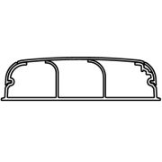 Кабель-канал плинтусного типа 70х22 мм, трехсекционный, с крышкой 07200 (дл.2м)