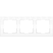 Рамка на 3 поста FLOCK WL05-Frame-03-white белая***