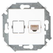 Simon 15 Белая Розетка компьютерная 1-ая RJ45 кат.5е