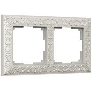 Рамка ANTIK на 2 поста Жемчужная a031783
