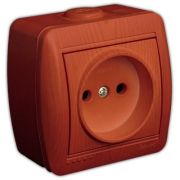 LEZARD Розетка 1-ая б/з О/П вишня 710-0600-121