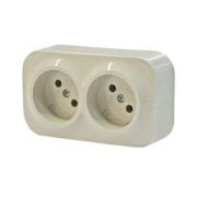 Legrand Quteo Слоновая кость Розетка 2-ая без заземления без шторок IP20 782242 (снят)