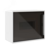 DKC FRAME Щит 8 модулей настенный  белый, с тонированной дверцей, с 2 шинами PEN на 6 и 8 отверстий