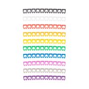 Маркер кабельный (клипса), ø4-6 мм, цифры 0-9, 10 цветов, блистер (MR-55) REXANT