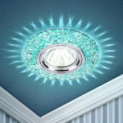 ЭРА DK LD4 BL/WH Светильник декор cо светодиодной подсветкой MR16, голубой Б0028087