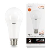 Лампа Gauss LED Elementary A67 25W E27 2000lm 3000K 73215