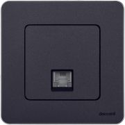 Legrand/Daccord INSPIRIA Антрацит Телефонная розетка RJ11