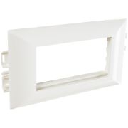 Суппорт с рамкой на 2 поста (45х45) в профиль для кабельных каналов 100х50, 105х50  100008S