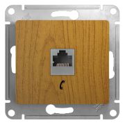 SE Glossa Дерево Дуб Розетка телефонная RJ11 GSL000581T