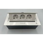 Лючек на 3 Розетки с/з белый