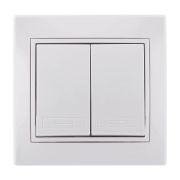 LEZARD С/П Выключатель 2-кл белый 701-0202-101
