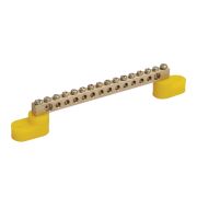 Шина нулевая на двух угловых изоляторах 8/2 желтый 2100634