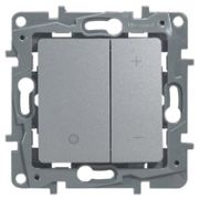 Legrand Etika Алюминий Светорегулятор нажимной, 400Вт 672418