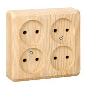 Этюд Дача Сосна Розетка 4-ая б/з без шторок наружная PA16-205D