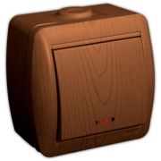 LEZARD Выключатель 1 кл. О/П с подсветкой сосна 710-0800-111