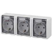 ЭРА Эксперт Розетка 3-ая с/з IP54 16АХ-250В, ОУ белый 11-2405-01