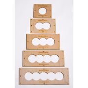 Комплект шаблонов из фанеры для подрозетников диаметром 82мм