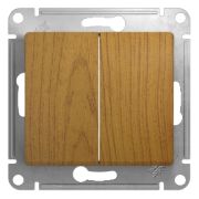 SE Glossa Дерево Дуб Переключатель 2-клавишный, сх.6 GSL000565