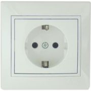 LEZARD С/П Розетка 1-ая с/з белая 701-0202-122