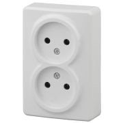 ЭРА Эксперт Розетка 2-ая б/з 16А ОУ белый IP20 11-2202-01
