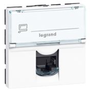 Legrand Mosaic Розетка комп. RJ-45 кат. 5е UTP (2 модуля) 8 контактов 076554