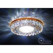 S255 BR хром/коричневый хрусталь/MR16+3W(LED WHITE)