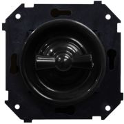 BIRONI Шедель Пластик Черный Выключатель проходной 1-кл ( скрытый монтаж)