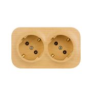 Legrand Quteo Сосна Розетка 2-ая с/з без шторок 16A