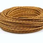 Провод ретро витой ПРВ 2х1,5 медный шелк