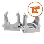 Держатель-Клипса D=32mm для монтажного пистолета серая Промрукав