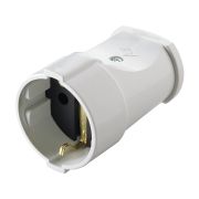 MAKEL Штепсельная розетка с/з белый 10003