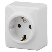 ЭРА Эксперт Розетка 1-ая с/з Schuko, 16А ОУ белый IP20 11-2203-01