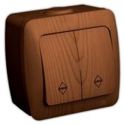 LEZARD Выключатель 2 кл. О/П проходной сосна 710-0800-106