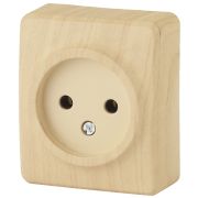 ЭРА Эксперт Розетка 1-ая б/з 16А ОУ сосна IP20 11-2201-11