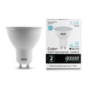 Лампа Gauss LED Elementary MR16 GU10 5.5W 450lm 4100К 13626