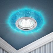 ЭРА DK LD6 BL/WH Светильник декор cо светодиодной подсветкой( белый), голубой Б0019210