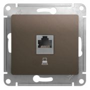 SE Glossa Шоколад Розетка компьютерная RJ45 кат.5E GSL000881K