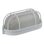 Светильник НБП 04-60-002 алюминий/стекло решетка IP54 E27 60Вт 212х105 овал белый ЭРА Б0048425