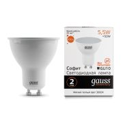 Лампа Gauss LED Elementary MR16 GU10 5.5W 430lm 2700К 13616