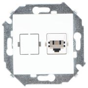 Simon 15 Белая Розетка ТЛФ RJ11, винт.зажим