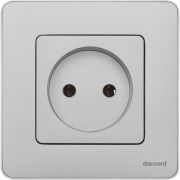 Legrand/Daccord INSPIRIA Алюминий Розетка 2К - 16 А - 250 В