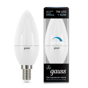 Лампа Gauss LED Свеча-dim E14 7W 590lm 4100К диммируемая 103101207-D