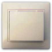 LEZARD С/П Розетка с крышкой крем 701-0303-123