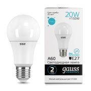 Лампа Gauss LED Elementary A60 20W E27 1600lm 4100K 23229