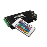 LED RGB аудиоконтроллер Music 12Вольт 120Вт, IR-RGB-12A-music
