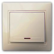 LEZARD С/П Выключатель 1-кл с подсв крем 701-0303-111