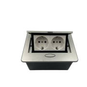 Лючек на 2 Розетки с/з серебро