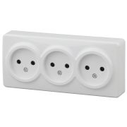 ЭРА Эксперт Розетка 3-ая б/з 16А ОУ белый IP20 11-2207-01