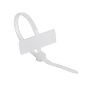 Хомут под маркер нейлоновый 200x2,5мм белый (100 шт/уп) REXANT